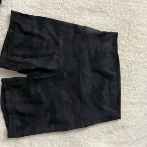 Lululemon biker shorts camo